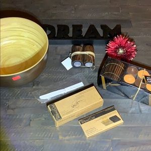 Bamboo Serving Bowl & Acc.